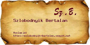 Szlobodnyik Bertalan névjegykártya